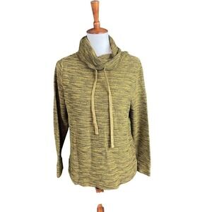 Old Navy Women's Mock Neck Long Sleeve Drawstring Sweater Yellow Petite Small